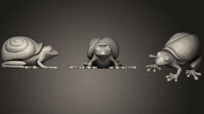 3D model Frog + Snail (STL)